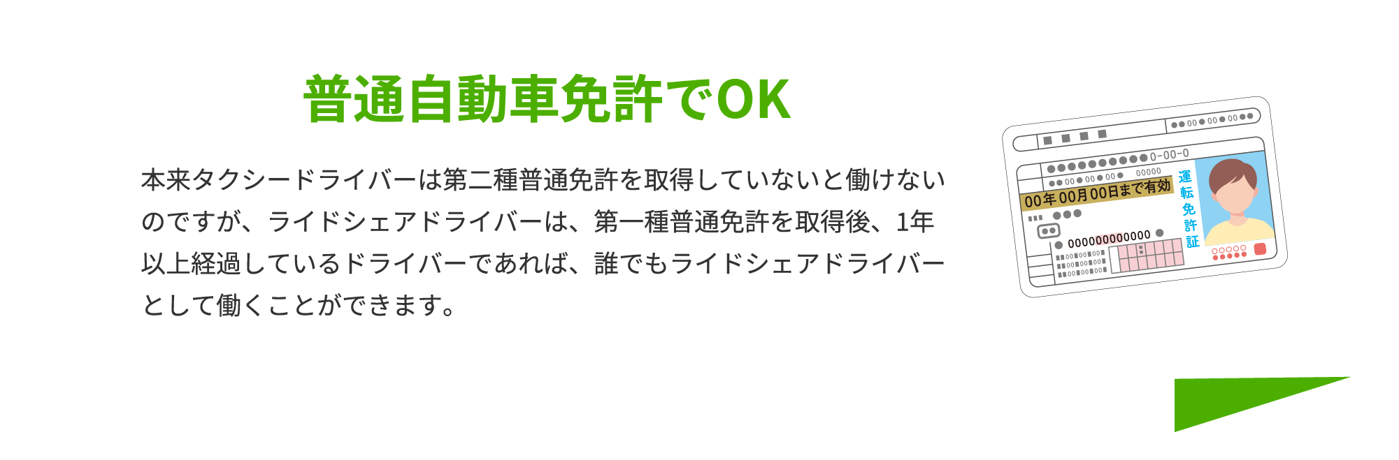 普通自動車免許でOK